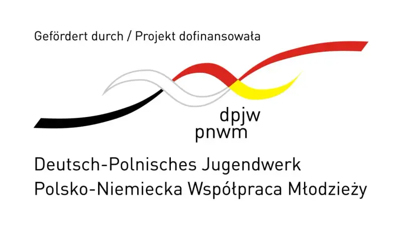 Logo Deutsch-Polnisches Jugendwerk, wspierające polsko-niemiecką szkołę.