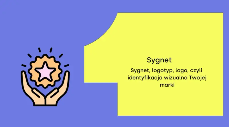 Znak graficzny: dłonie trzymające gwiazdę, symbolizującą sygnet i identyfikację wizualną marki.