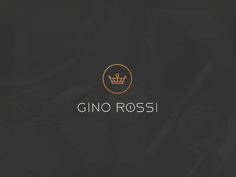 Logo Gino Rossi z koroną. To znana marka obuwnicza, która oferuje stylowe i eleganckie buty.
