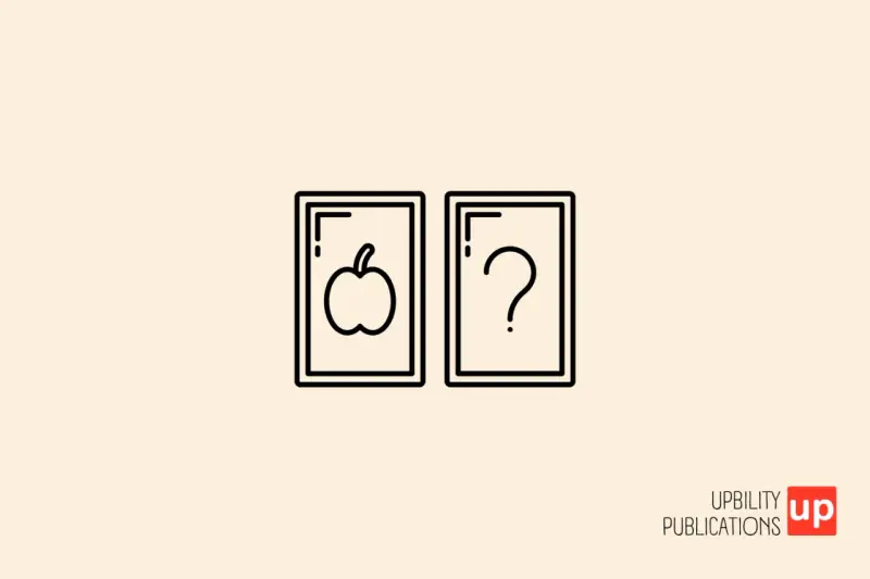 Due carte, una con una mela, l'altra con un punto interrogativo. Un'immagine che suggerisce come recuperare la memoria perduta, un percorso di scoperta.