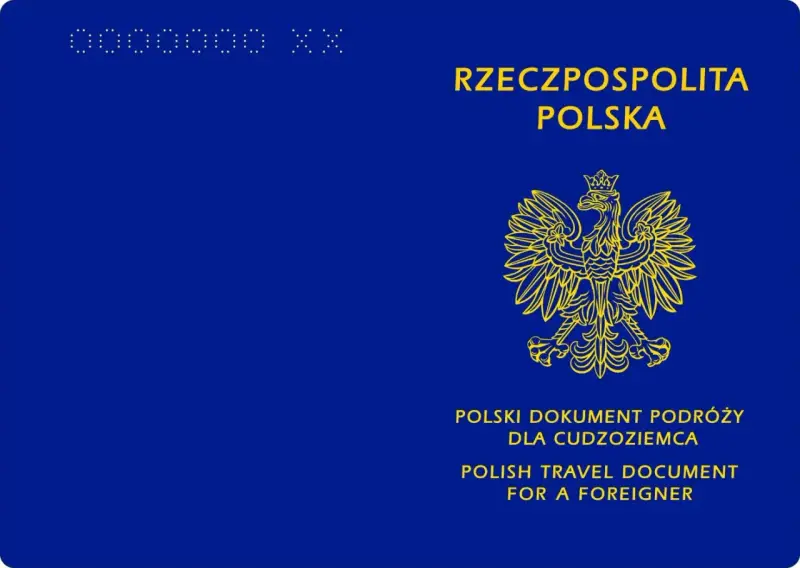 Polski paszport, dokument podróży dla cudzoziemca, z godłem Polski. Jego wysoki polski paszport ranking świadczy o bezpieczeństwie.
