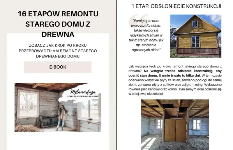 Projekty dobudówki do starego domu z drewna. Etap 1: odsłonięcie konstrukcji. Zobacz, jak krok po kroku odnowić drewniany dom.