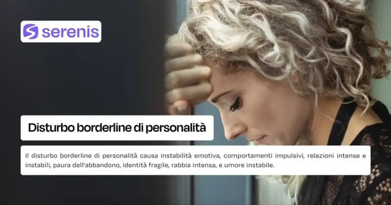 Donna con la testa appoggiata, simbolo di un test sul disturbo borderline di personalità. Descrive instabilità emotiva e paura dell'abbandono.