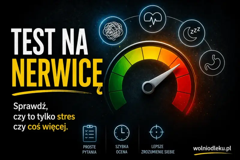 Test na nerwicę: sprawdź, czy to tylko stres, czy coś więcej. Wskaźnik oceny, ikony stresu, snu i żołądka.