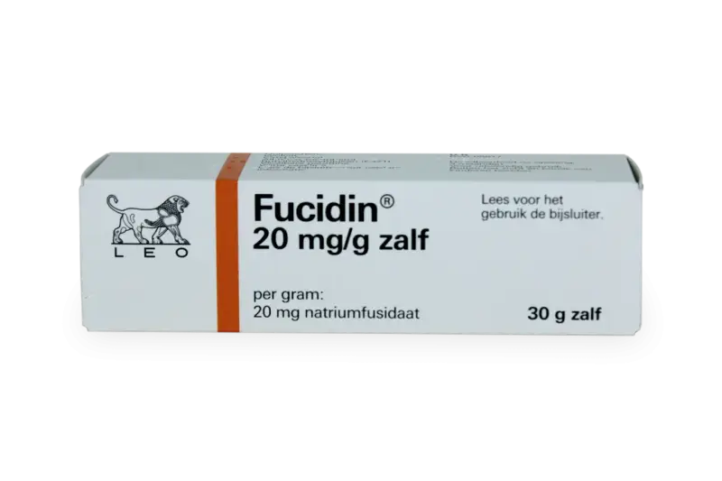 Opakowanie maści Fucidin 20 mg/g z logo LEO.