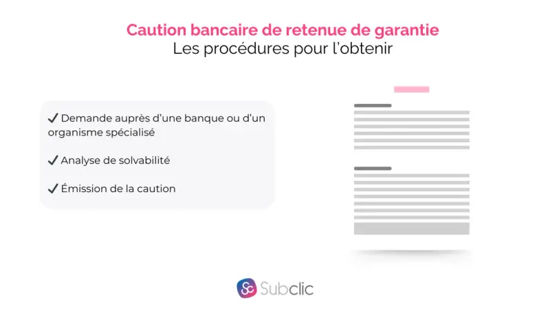 Caution solidaire bancaire : demande, analyse de solvabilité, émission. Procédures pour obtenir une caution bancaire de retenue de garantie.