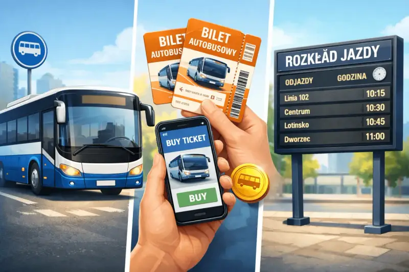 Sprawdź infobus rozkład jazdy na tablicy lub kup bilet przez aplikację.