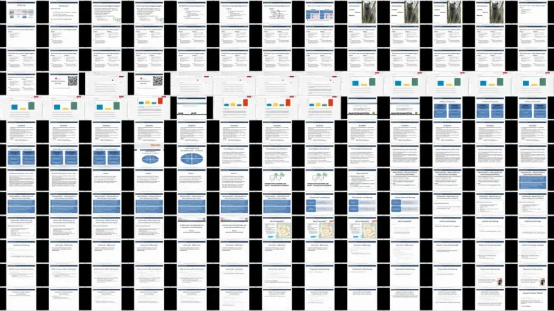 Folien zur Induktion und Deduktion in der Wissenschaft, mit Grafiken und Texten.