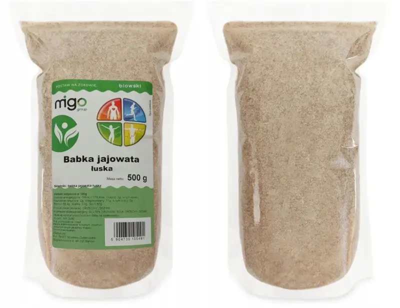 Babka jajowata łuska, 500g. Naturalny błonnik dla zdrowia. Co to jest? To produkt z Indii, wspierający trawienie.