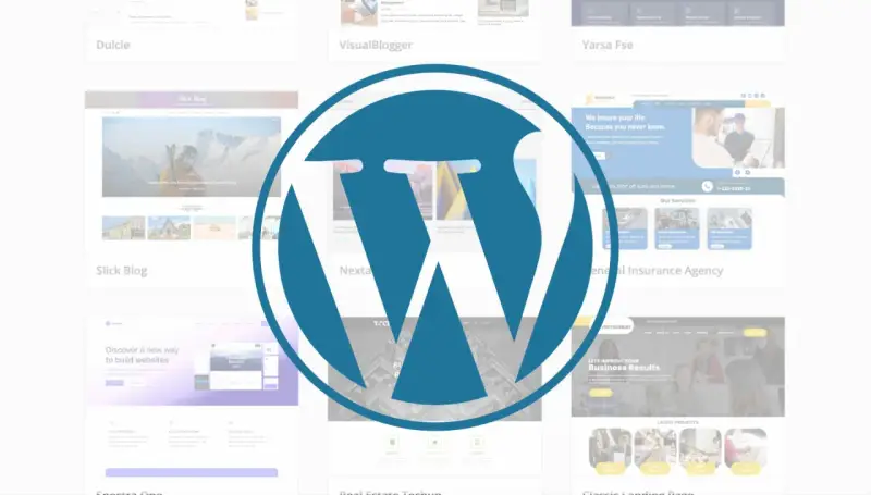 Le logo WordPress domine, entouré de maquettes de sites web. C'est quoi un blog ? Un espace pour partager des idées, comme ces exemples de sites.