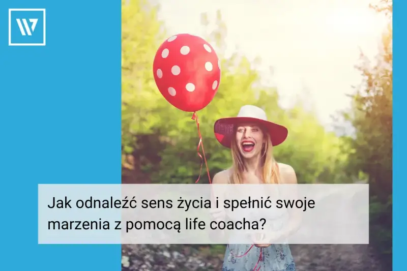 Szczęśliwa kobieta z balonem szuka sensu życia.