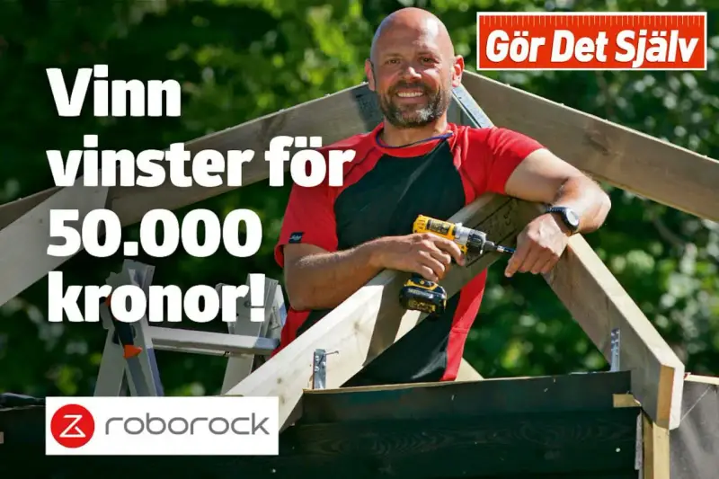 Man bygger med skruvdragare, vinn 50.000 kr! Gör Det Själv-projekt med Roborock.