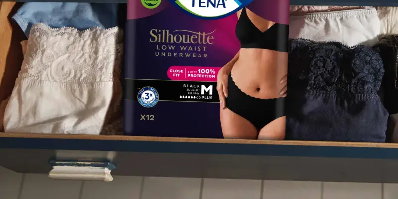 Kiedy zmienić rozmiar pampersa? TENA Silhouette to dyskretna bielizna dla kobiet, zapewniająca komfort i ochronę.