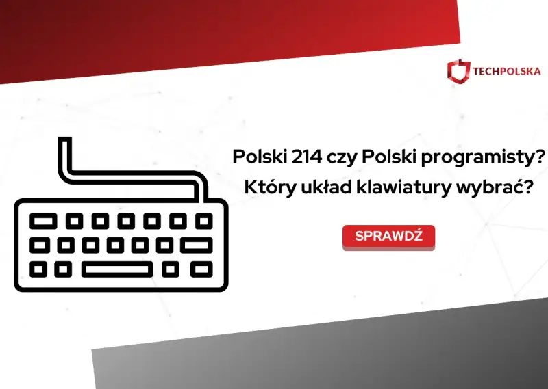 Ikona klawiatury i pytanie: Polski 214 czy Polski programisty? Który układ klawiatury wybrać? Sprawdź!