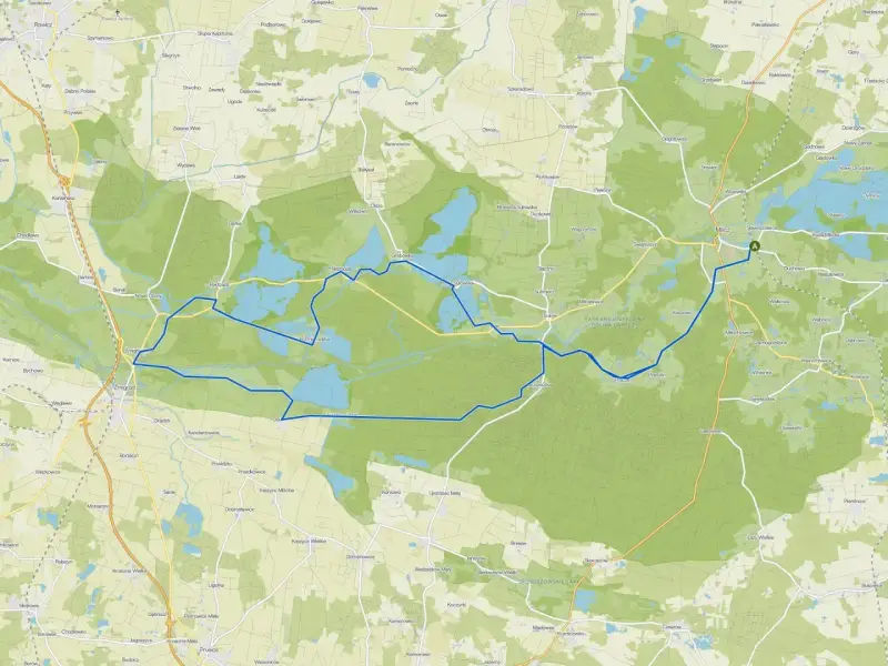 Trasy rowerowe w Dolinie Baryczy. Mapa pokazuje malownicze szlaki wiodące przez tereny wodne i leśne, idealne na aktywny wypoczynek.