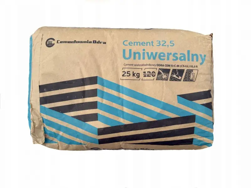 Worek cementu uniwersalnego Cementowni Odra 25 kg. Zastanawiasz się, ile kosztuje worek cementu? Ten produkt to dobry wybór.