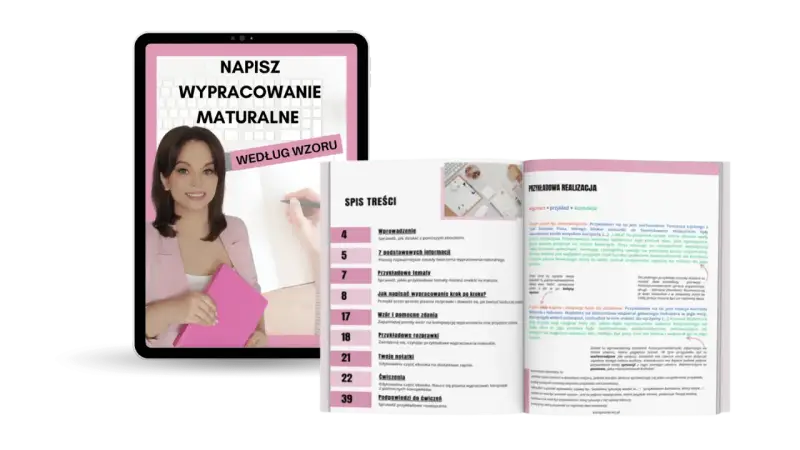 Wprowadzenie do wypracowania maturalnego. Ebook zawiera spis treści, przykładowe tematy i ćwiczenia.