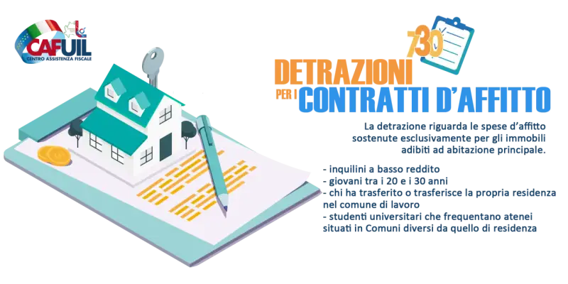 Detrazioni 730 per contratti d'affitto, anche senza residenza. Informazioni per inquilini, giovani e studenti.