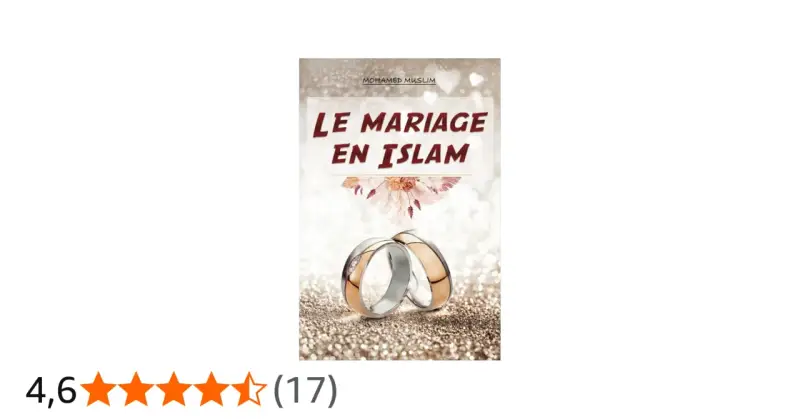 Bague de mariage symbolisant le mariage en Islam, avec le titre du livre "Le Mariage en Islam" de Mohamed Muslim.