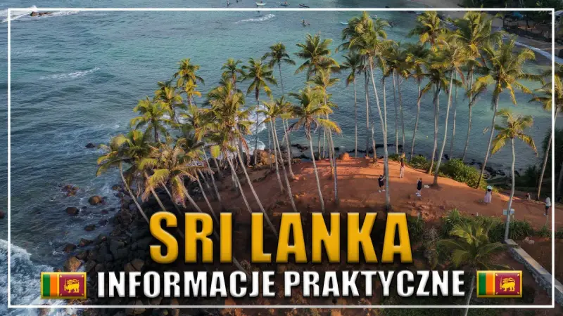 Palmy nad oceanem, widok na wybrzeże Sri Lanki. Informacje praktyczne dla podróżujących na lotnisko Sri Lanki.