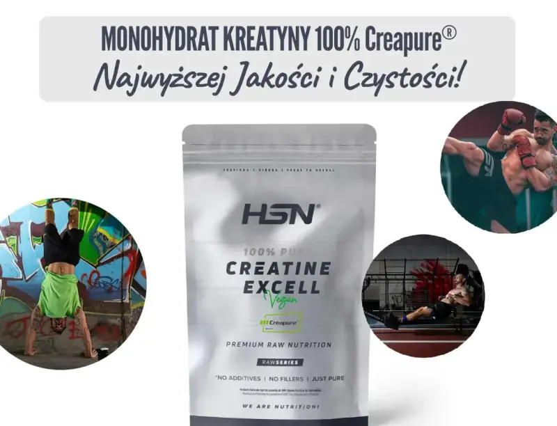 Kreatyna ranking: Monohydrat HSN Creapure® dla sportowców. Siła i czystość w każdym treningu.