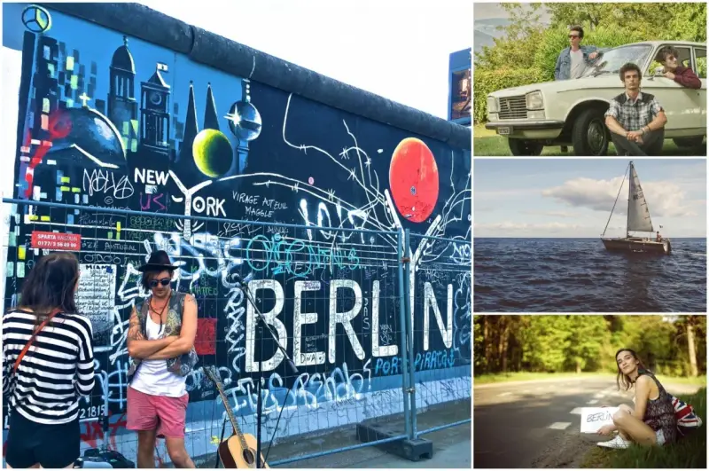 Berlin, Nowy Jork i żaglówka na morzu. Ile jest kilometrów z Berlina do Szczecina? Może ta dziewczyna z tabliczką "Berlin" wie.