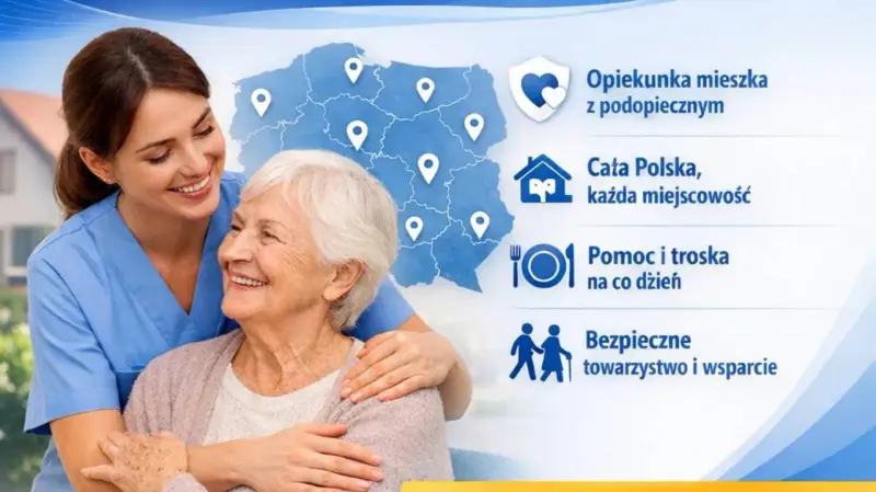 Szukasz informacji, jak uzyskać opiekę nad osobą starszą? Zobacz, jak zapewnić pomoc i troskę na co dzień, bezpieczne towarzystwo i wsparcie w całej Polsce.