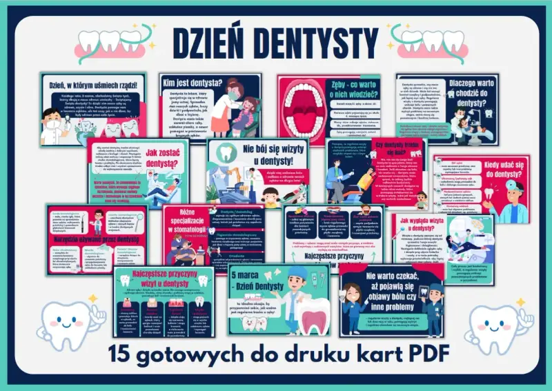 5 marca - Dzień Dentysty! Dowiedz się, kim jest dentysta, dlaczego warto chodzić na wizyty i jak dbać o uśmiech.