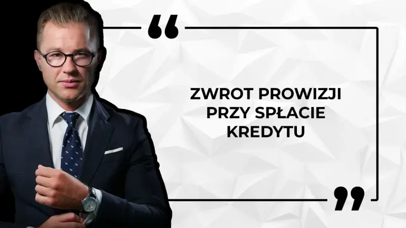 Mężczyzna w garniturze, mówiący o zwrocie prowizji przy spłacie kredytu. Pomoc w odzyskiwaniu prowizji bankowych.