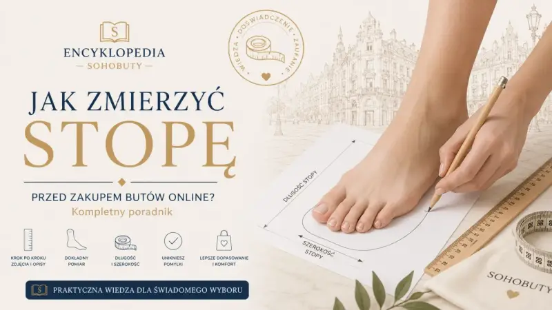 Jak zmierzyć stopę, by wiedzieć, jaki to rozmiar buta? Poradnik z dokładnym pomiarem długości i szerokości stopy.