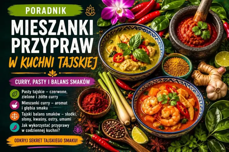 Kolorowe curry, aromatyczne pasty i świeże składniki – odkryj sekret tajskiej przyprawy, która odmieni Twoją kuchnię.