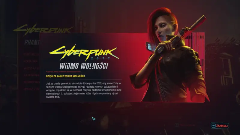 Cyberpunk 2077: Widmo wolności. Kobieta z bronią w futurystycznym świecie, gotowa na przygodę.