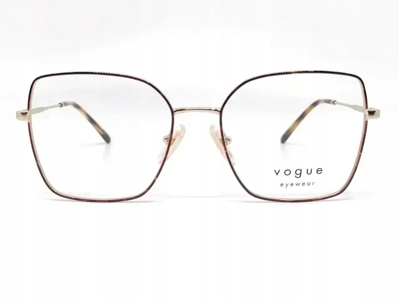 Eleganckie okulary korekcyjne marki Vogue Eyewear. Stylowe, metalowe oprawki w kształcie kocich oczu.