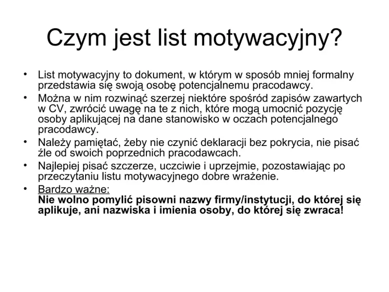 Czym jest list motywacyjny? To dokument, który mniej formalnie przedstawia Cię pracodawcy, rozwijając CV i podkreślając Twoje atuty.
