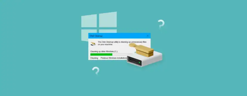 Narzędzie Oczyszczanie dysku Windows 11 usuwa niepotrzebne pliki, zwalniając miejsce na dysku C:.