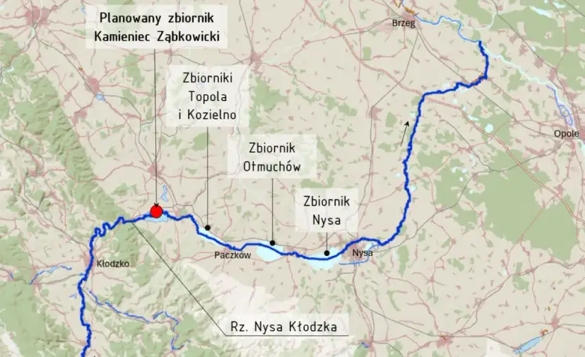 Mapa przedstawia teren na którym zostanie wybudowana elektrownia wodna – poznaj kluczowe szczegóły i wpływ na środowisko