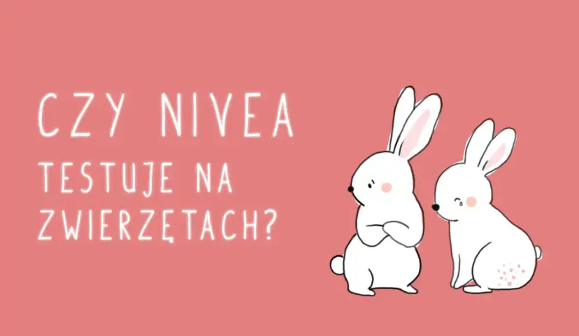 Dwa urocze króliki zastanawiają się, czy Nivea testuje kosmetyki na zwierzętach.