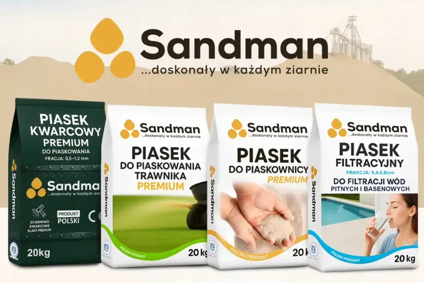Cztery worki piasku Sandman: kwarcowy do piaskowania, do trawnika, do piaskownicy i filtracyjny. Jaki piasek do piaskownicy wybrać?