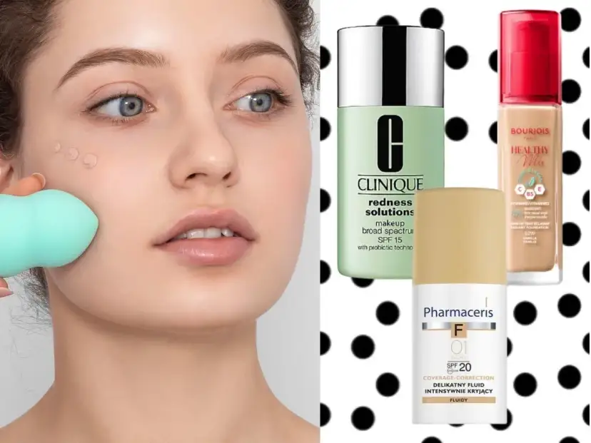 Szukasz idealny podkład do cery naczynkowej? Zobacz Clinique, Bourjois i Pharmaceris - produkty do makijażu, które pomogą ukryć zaczerwienienia.