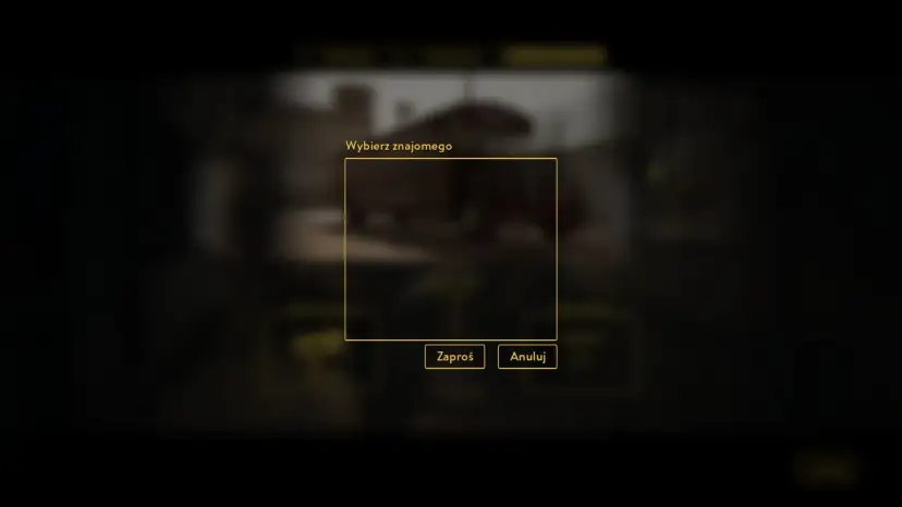 Okno gry "A Way Out" z opcją wyboru znajomego do wspólnej gry.