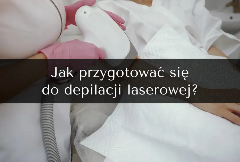 Ręce w różowych rękawiczkach trzymają depilator. Tekst na zdjęciu: "Jak przygotować się do depilacji laserowej?".