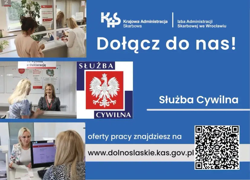 Praca w urzędzie skarbowym: dołącz do Służby Cywilnej! Oferty pracy na dolnoslaskie.kas.gov.pl.