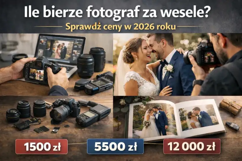Cena fotografa na wesele 2026: Uniknij pułapek! Ile zapłacisz?