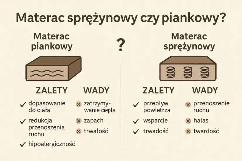 Materac piankowy czy sprężynowy? Który zapewni Ci zdrowy sen?
