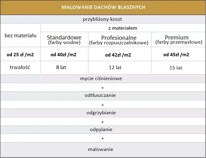Ile kosztuje malowanie dachu z blachy? Sprawdź ceny i porady