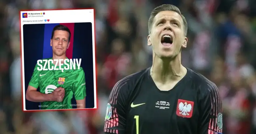 Wojciech Szczęsny, bramkarz, w zielonej koszulce z napisem "SZCZĘSNY" i w czarnej z orłem. Jego wiek nie jest widoczny, ale forma mówi sama za siebie.