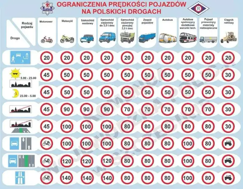 Dozwolona prędkość ciężarówki na autostradzie w PL: 80 km/h?