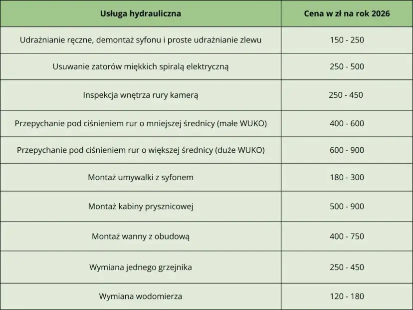Ile kosztuje hydraulik? Poznaj cennik i uniknij ukrytych kosztów
