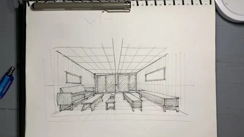 Dibuja tu sótano soñado: ¡3D fácil con perspectiva de un punto!