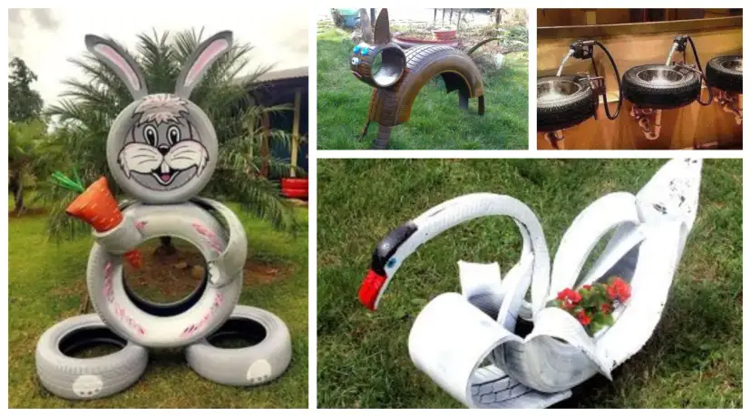 Rzeźby z opon: Jak zrobić? Poradnik DIY + Inspiracje